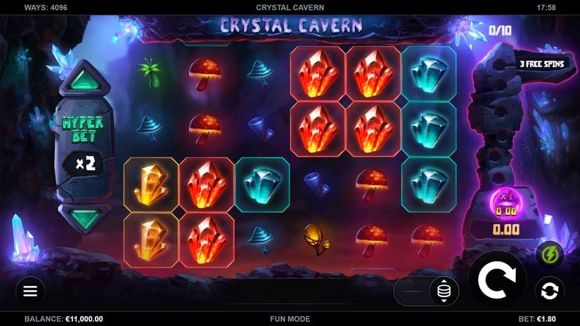 Crystal Cavern slot screen 1