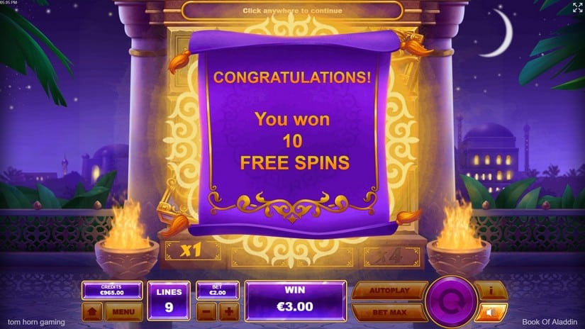 Book of Aladdin slot screen 5