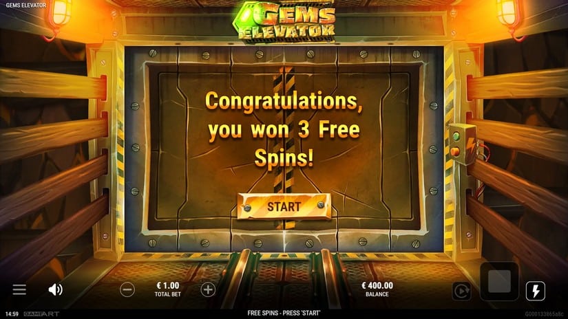 Gems Elevator slot screen 3