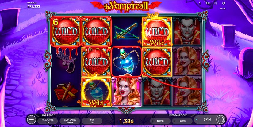 The Vampires 2 slot screen 3