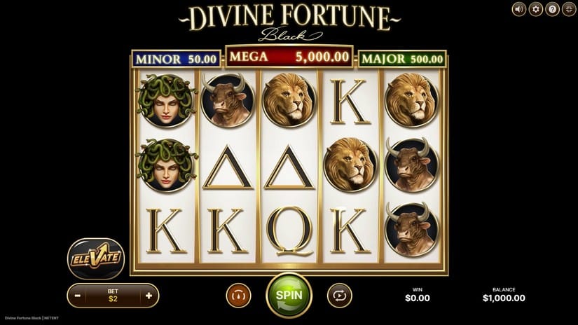 Divine Fortune Black slot screen 1