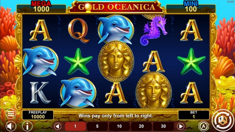 Gold Oceanica Hold And Win slot screen 1