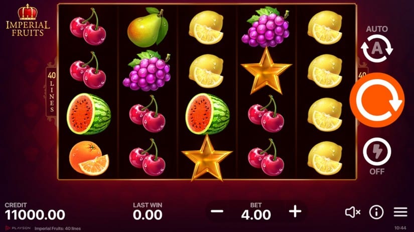 Imperial Fruits: 40 lines slot screen 1