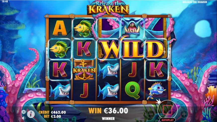 Release the Kraken slot screen 4