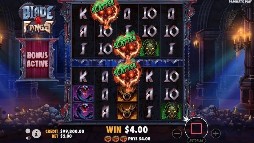 Blade & Fangs slot screen 3