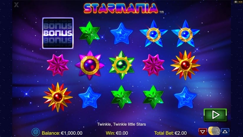 Starmania slot screen 1