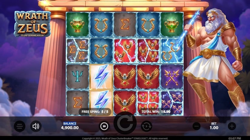 Wrath of Zeus ClusterBreaker slot screen 5