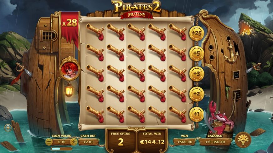 Pirates 2 Mutiny slot screen 5