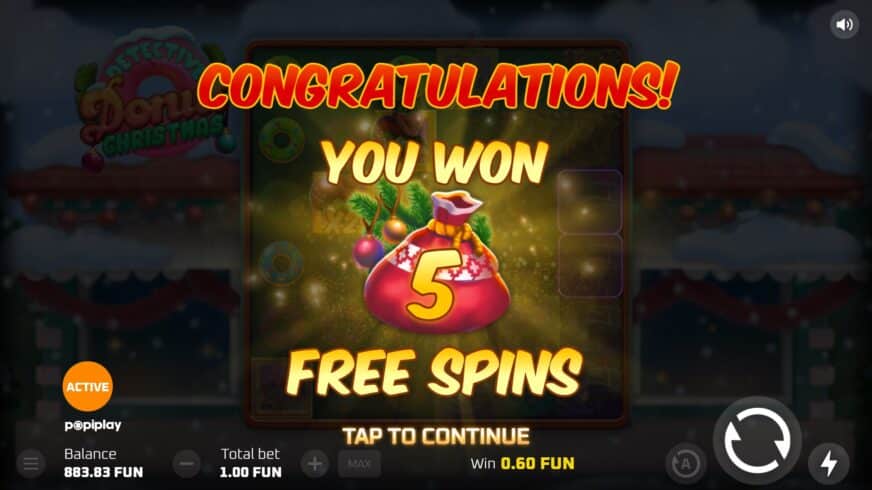 Detective Donut Christmas slot screen 3