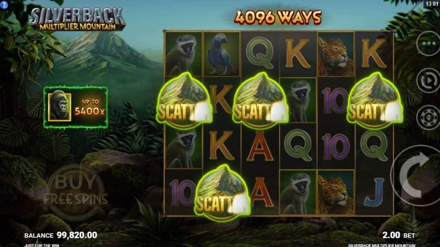 Silverback Multiplier Mountain slot screen 3