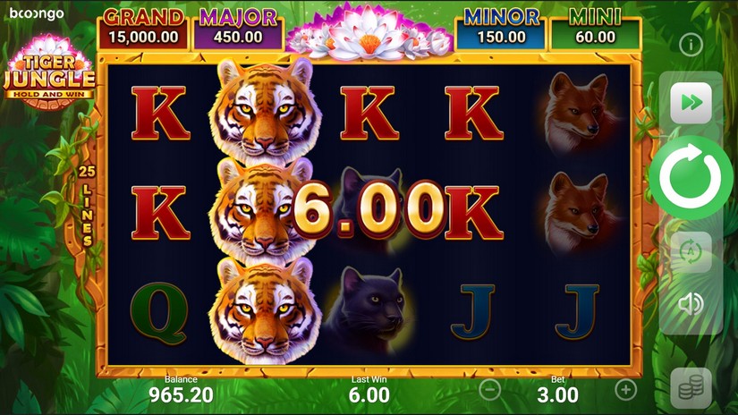 Tiger Jungle slot screen 2