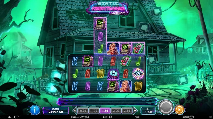 Static Nightmare Abyssways slot screen 2