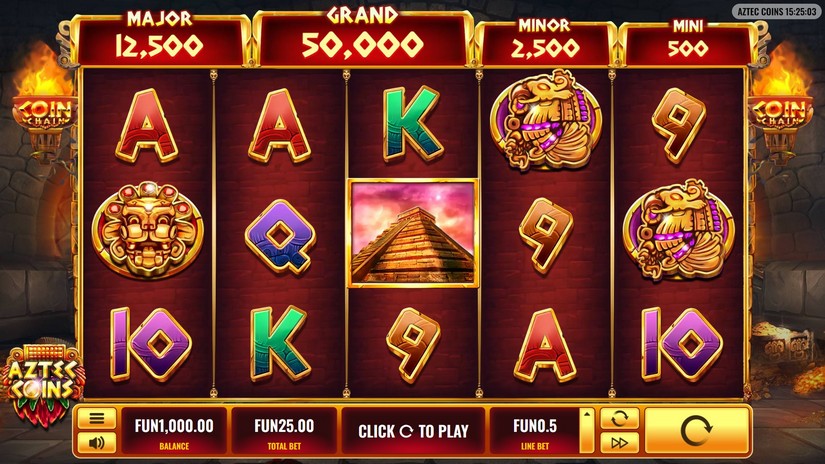 Aztec Coins slot screen 1
