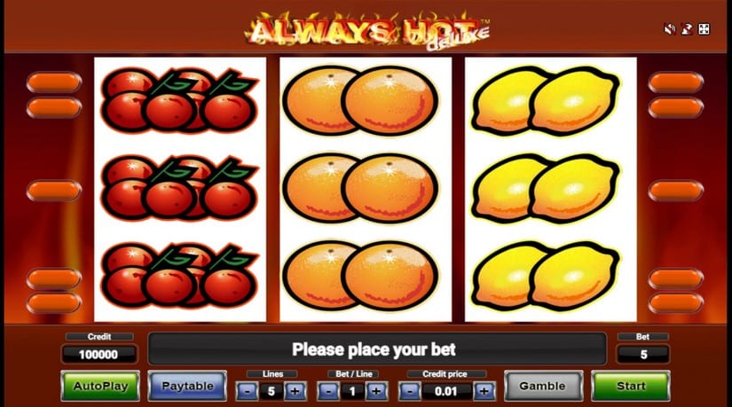 Always Hot Deluxe slot screen 1