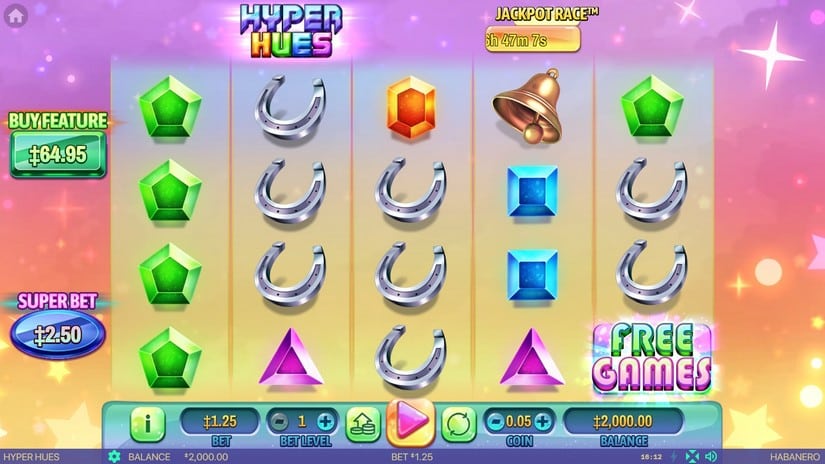 Hyper Hues slot screen 1