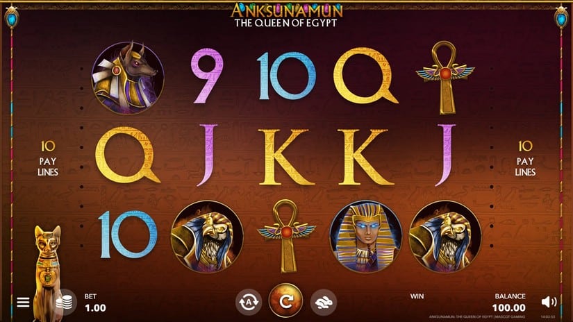 Anksunamun: the Queen of Egypt slot screen 1