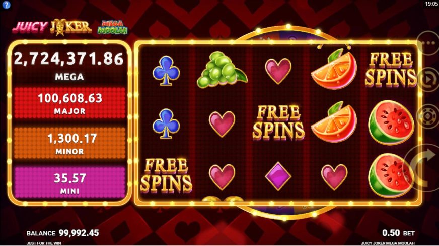Juicy Joker Mega Moolah slot screen 4