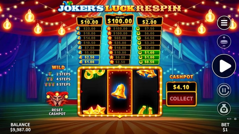 Joker’s Luck Respin slot screen 3