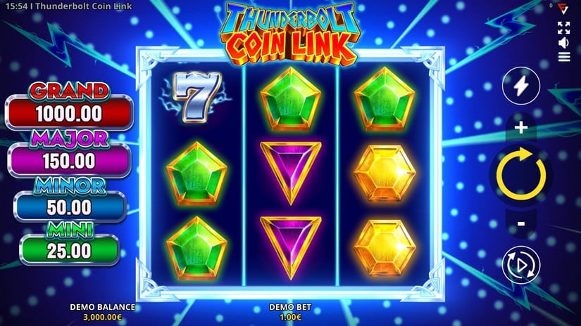 Thunderbolt Coin Link: Running Wins slot screen 1