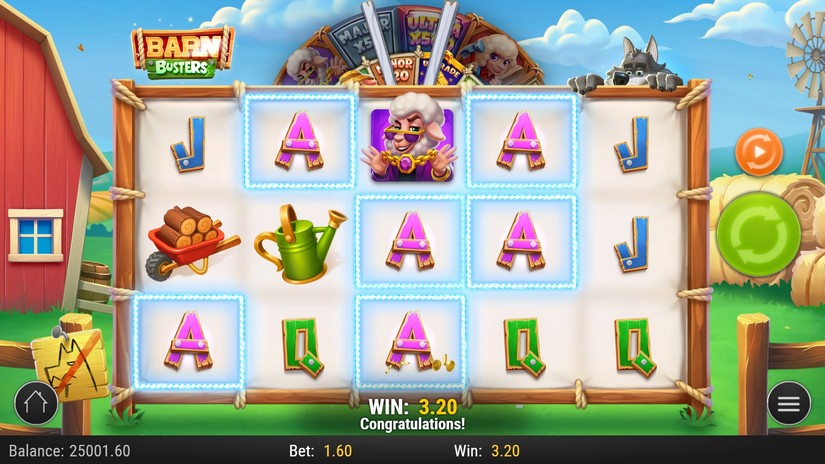 Barn Busters slot screen 2