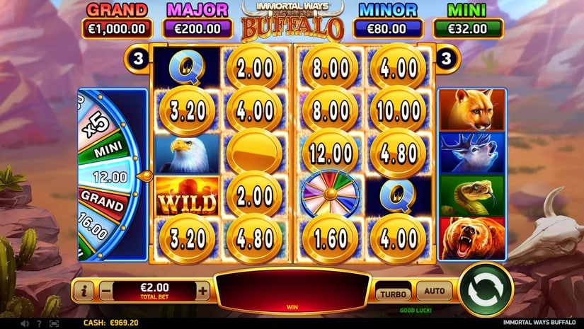 Immortal Ways Buffalo slot screen 4