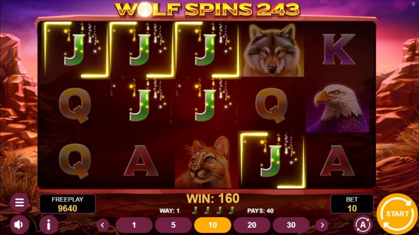 Wolf Spins 243 slot screen 3