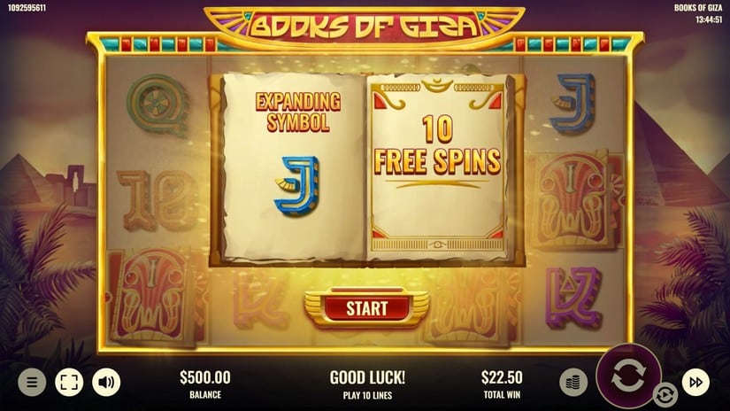 Books of Giza slot screen 4