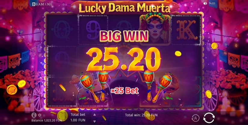 Lucky Dama Muerta slot screen 3