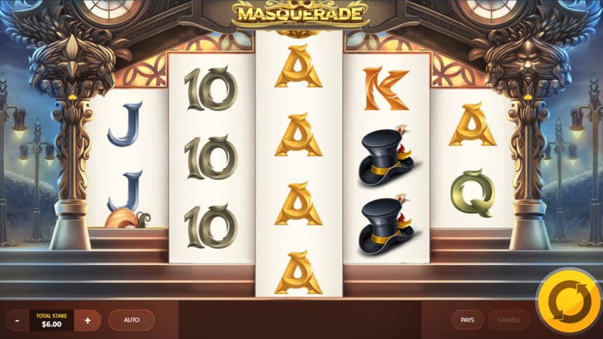 Masquerade slot screen 1