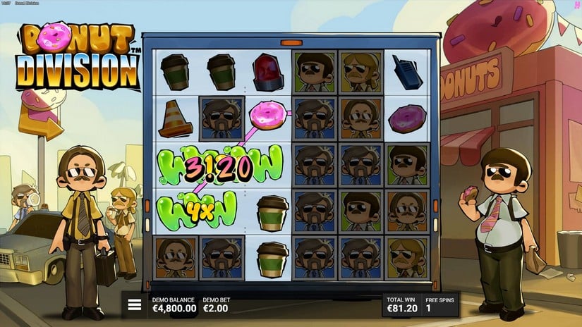 Donut Division slot screen 5