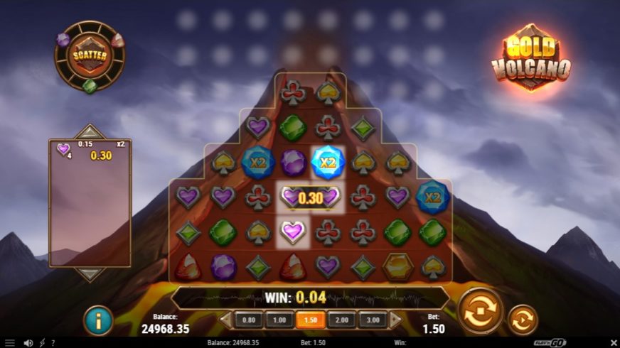 Gold Volcano slot screen 2