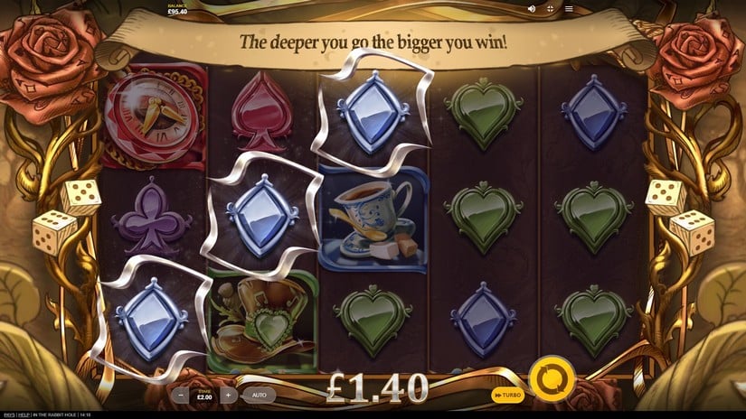 In The Rabbit Hole slot screen 3