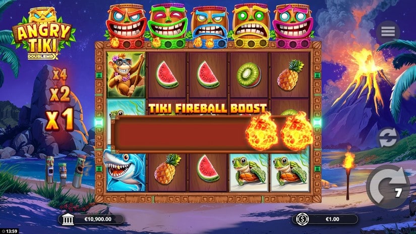 Angry Tiki DoubleMax slot screen 3
