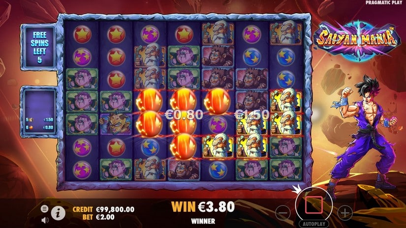 Saiyan Mania slot screen 5