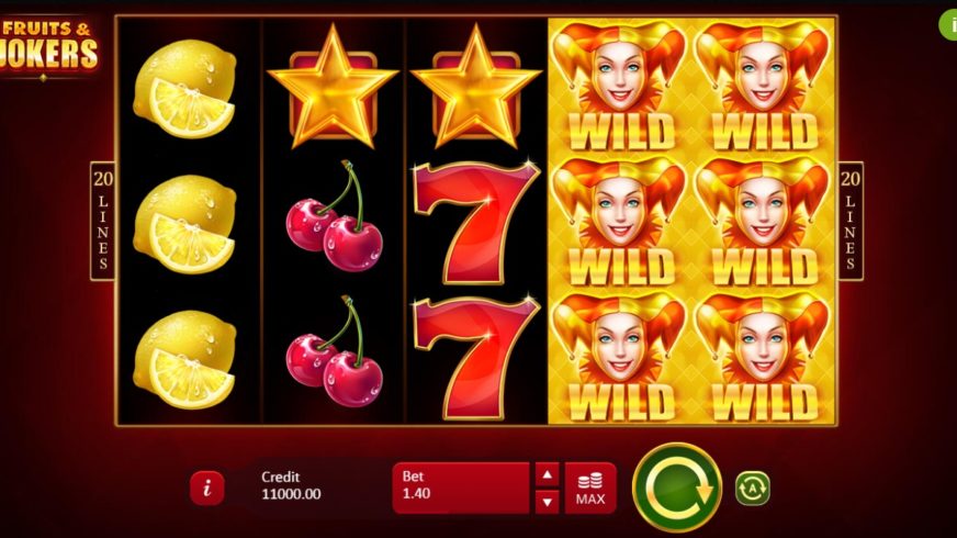 Fruits and Jokers: 40 lines slot screen 1
