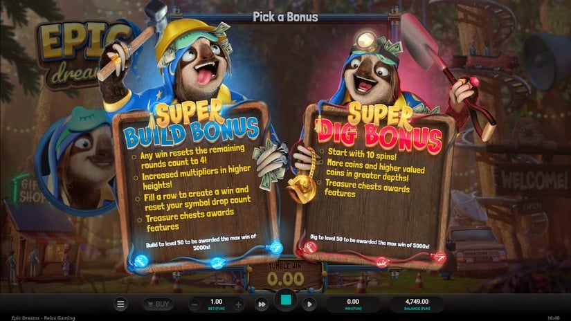 Epic Dreams slot screen 2