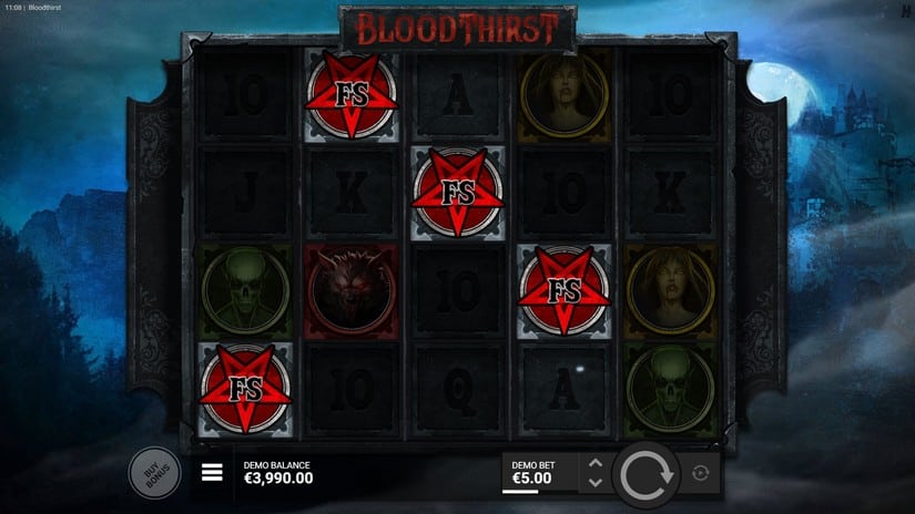 Bloodthirst slot screen 2