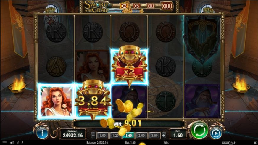 The Sword and The Grail slot screen 3