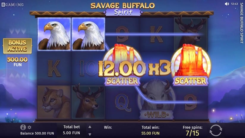 Savage Buffalo Spirit slot screen 3
