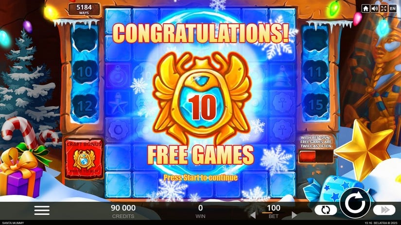 Santa Mummy slot screen 3