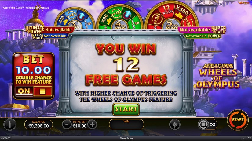 Age of the Gods Wheels of Olympus slot screen 5