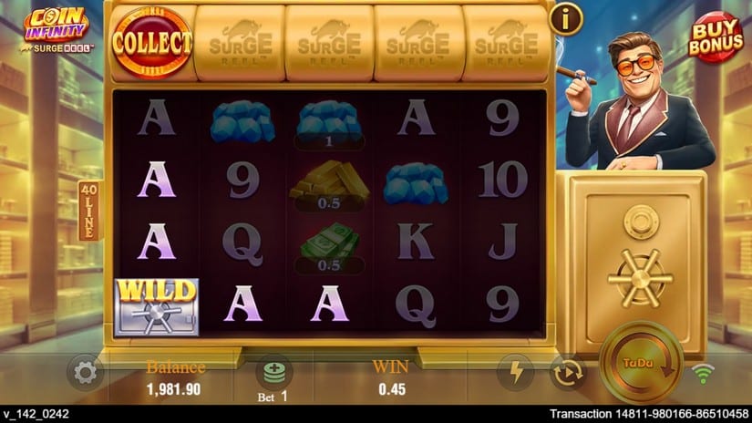 Coin infinity Surge Reel slot screen 4