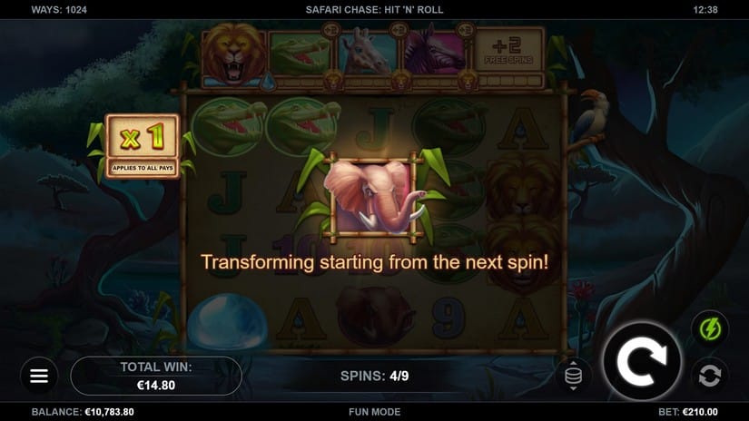 Safari Chase Hit ‘n’ Roll slot screen 5