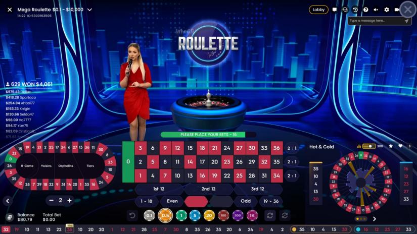 Mega Roulette slot screen 0