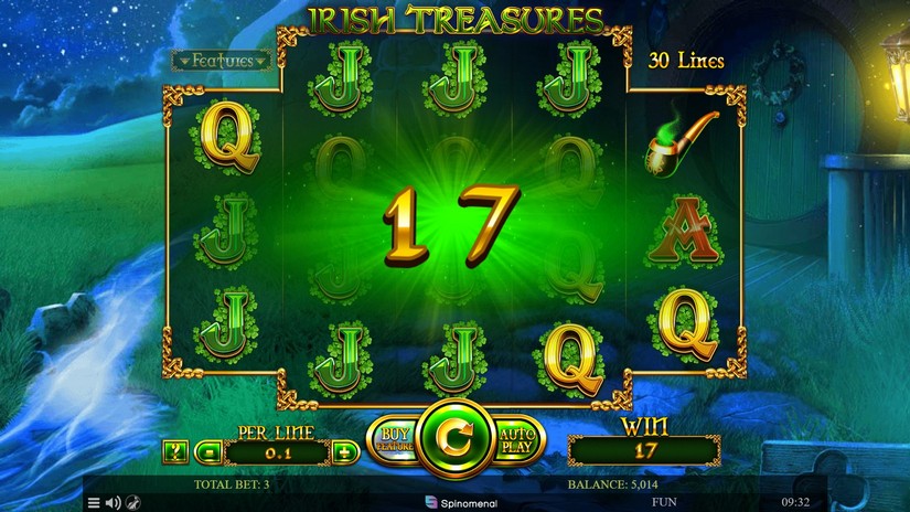 Irish Treasures slot screen 2