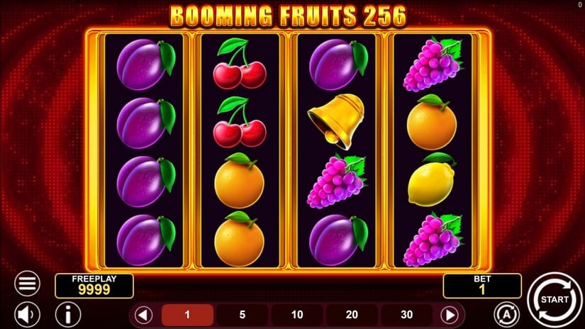 Booming Fruits 256 slot screen 1