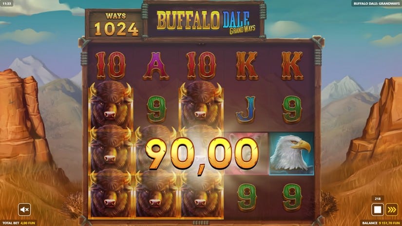 Buffalo Dale: Grandways slot screen 6