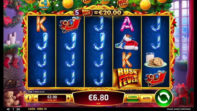 Shake Shake Christmas slot screen 2