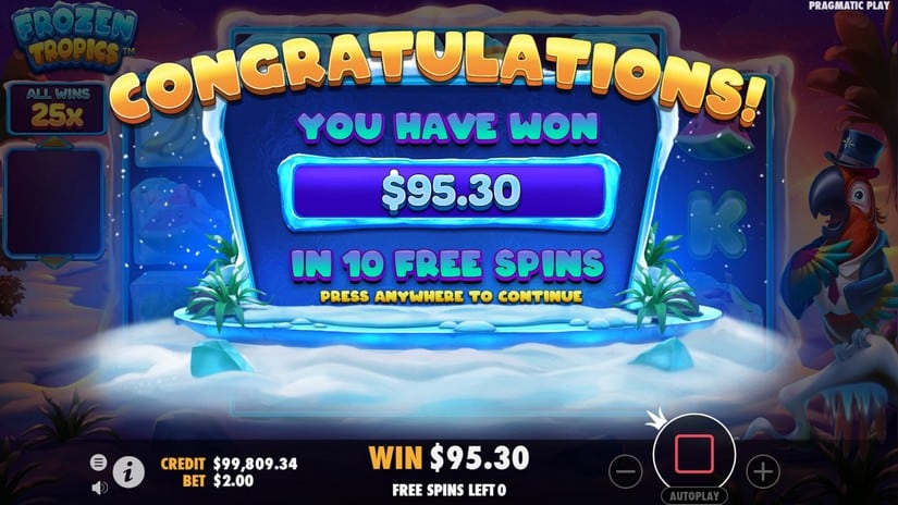 Frozen Tropics slot screen 5