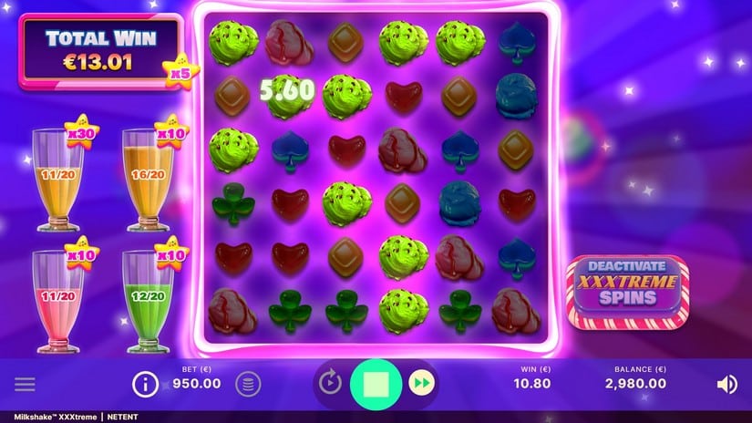 Milkshake XXXtreme slot screen 3